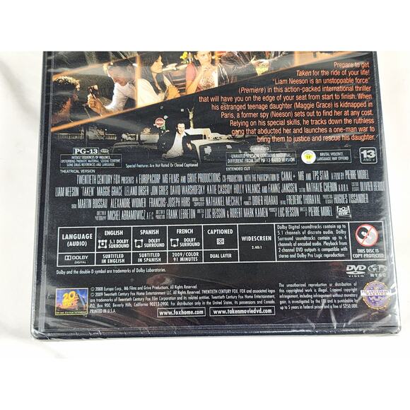 Movie Taken DVD New Sealed Extended Cut Liam Neeson 2008 Widescreen Dolby - Picture 6 of 10